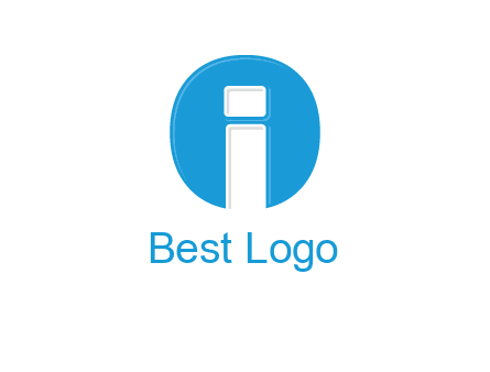 Letter i inside the circle icon