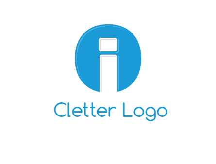 Letter i inside the circle icon