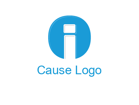 Letter i inside the circle icon