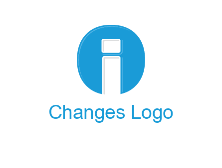 Letter i inside the circle icon