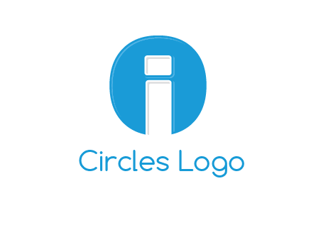 Letter i inside the circle icon