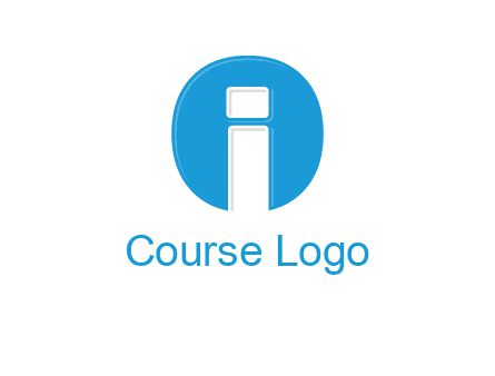 Letter i inside the circle icon