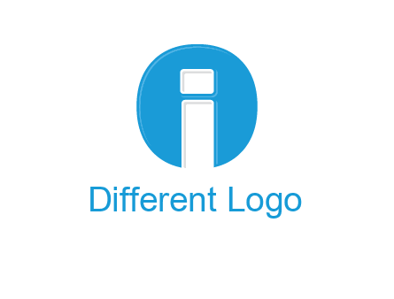 Letter i inside the circle icon
