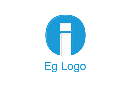 Letter i inside the circle icon