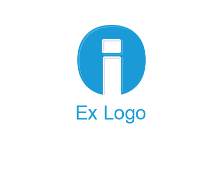 Letter i inside the circle icon