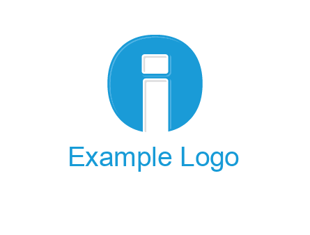 Letter i inside the circle icon