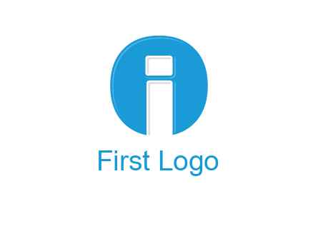 Letter i inside the circle icon
