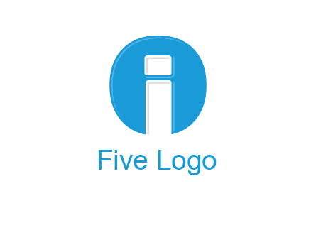 Letter i inside the circle icon