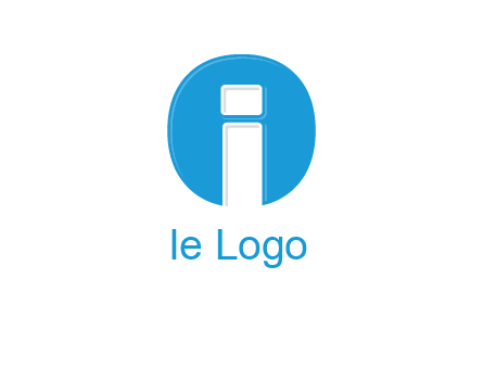 Letter i inside the circle icon