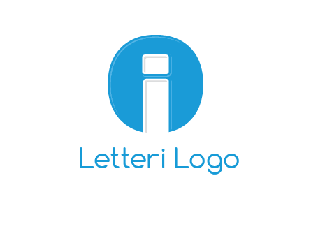 Letter i inside the circle icon