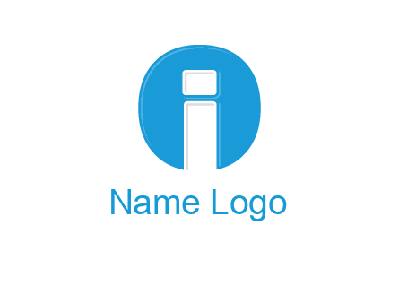 Letter i inside the circle icon