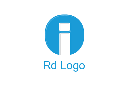Letter i inside the circle icon