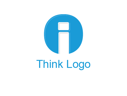 Letter i inside the circle icon