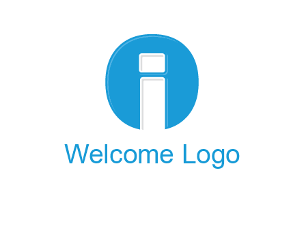 Letter i inside the circle icon