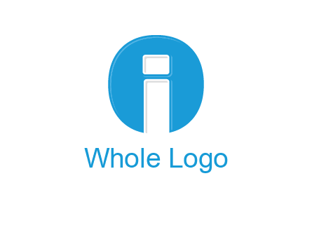 Letter i inside the circle icon
