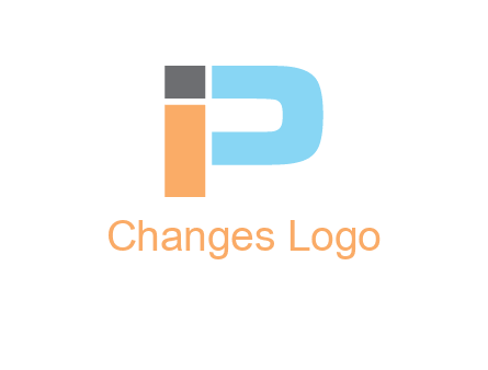 letter P forming letter I