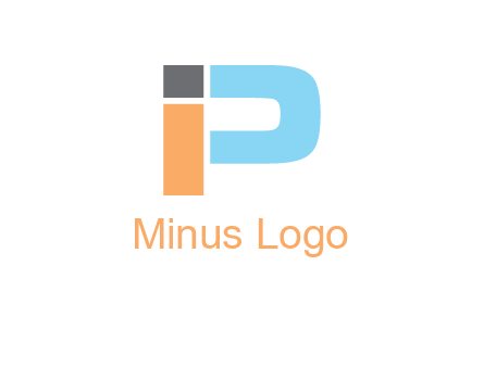 letter P forming letter I