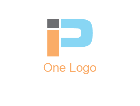 letter P forming letter I