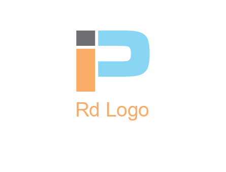 letter P forming letter I