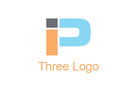 letter P forming letter I
