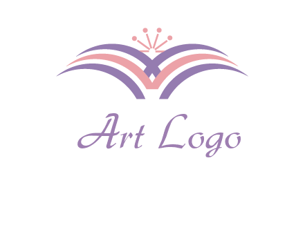 abstract wings crown