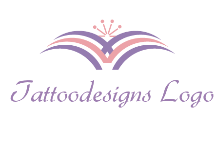 abstract wings crown