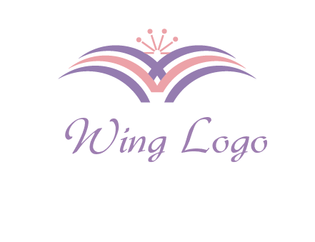 abstract wings crown