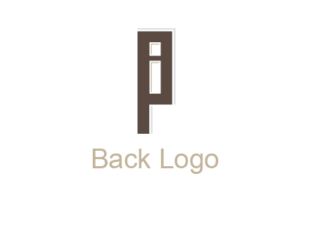 letter I in letter P