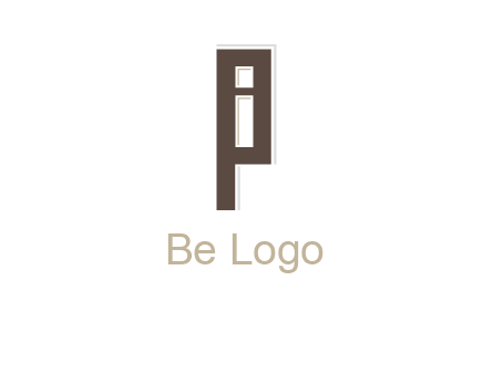 letter I in letter P