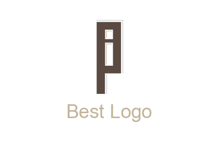letter I in letter P