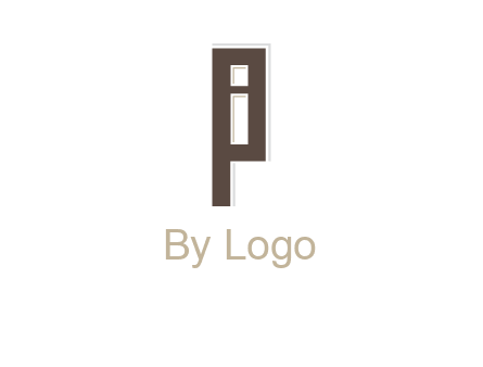 letter I in letter P