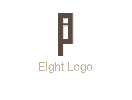 letter I in letter P