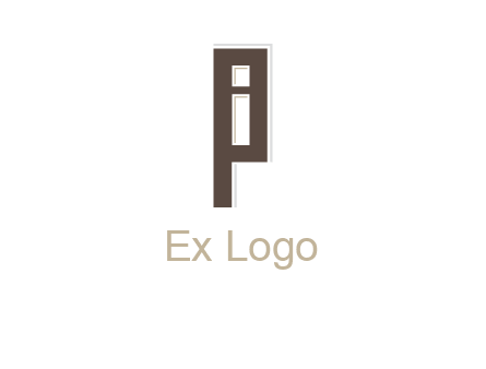letter I in letter P
