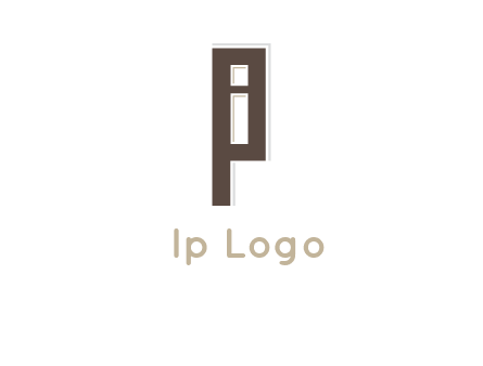 letter I in letter P