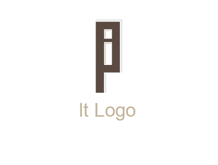 letter I in letter P