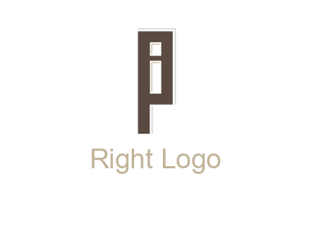 letter I in letter P