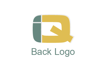 letter I forming in letter Q