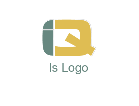 letter I forming in letter Q