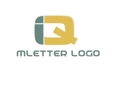 letter I forming in letter Q