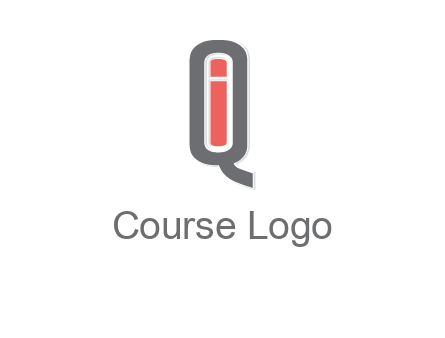 letter I in letter Q
