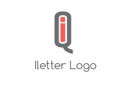 letter I in letter Q