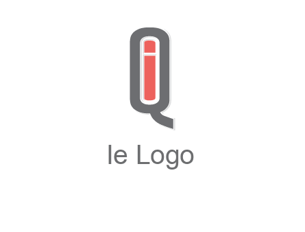 letter I in letter Q