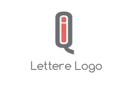 letter I in letter Q