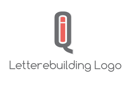 letter I in letter Q