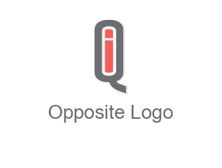 letter I in letter Q