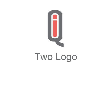 letter I in letter Q