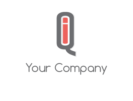 letter I in letter Q