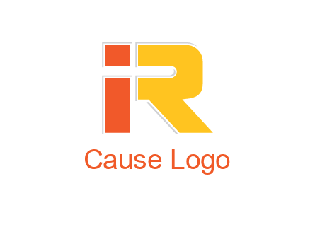 letter I forming letter R