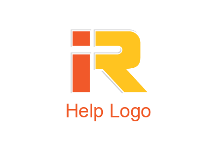 letter I forming letter R