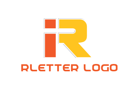 letter I forming letter R